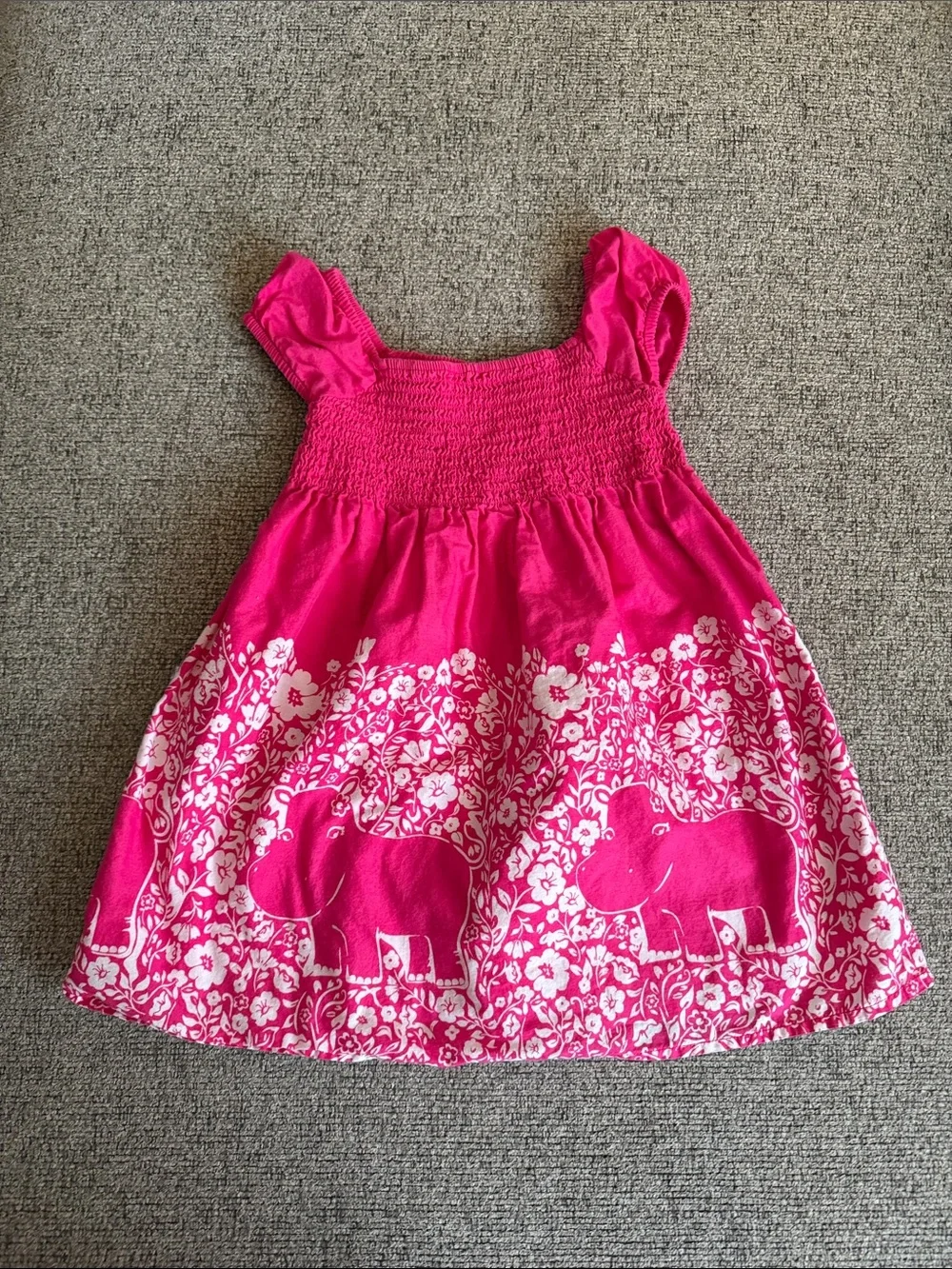 Gymboree Hot Pink Hippo Floral Sundress